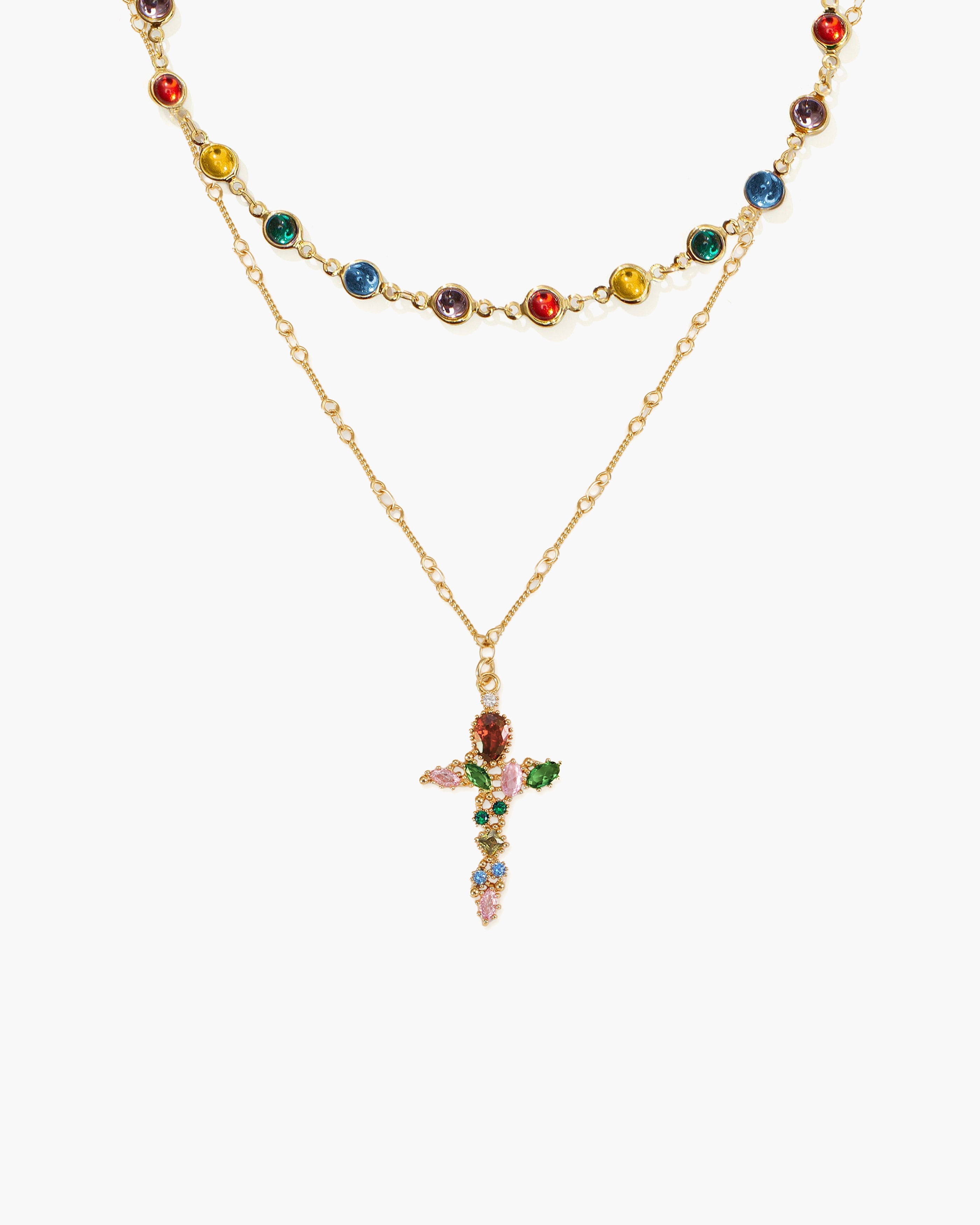 Infinity Rainbow Necklace Set
