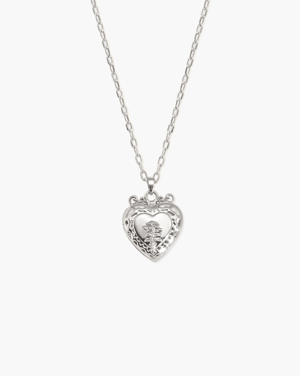 Isabela Locket Necklace in Silver