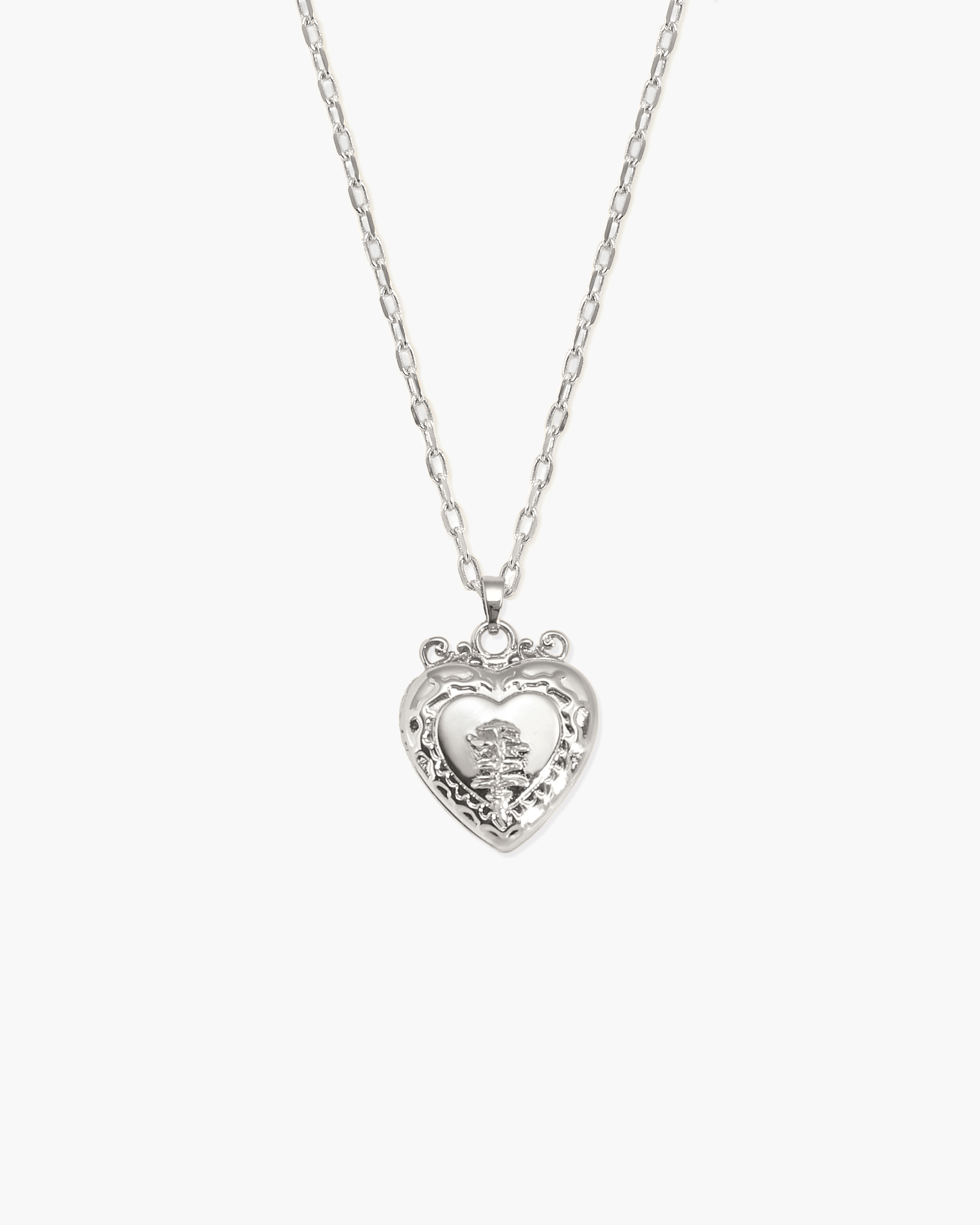 Isabela Locket Necklace in Silver