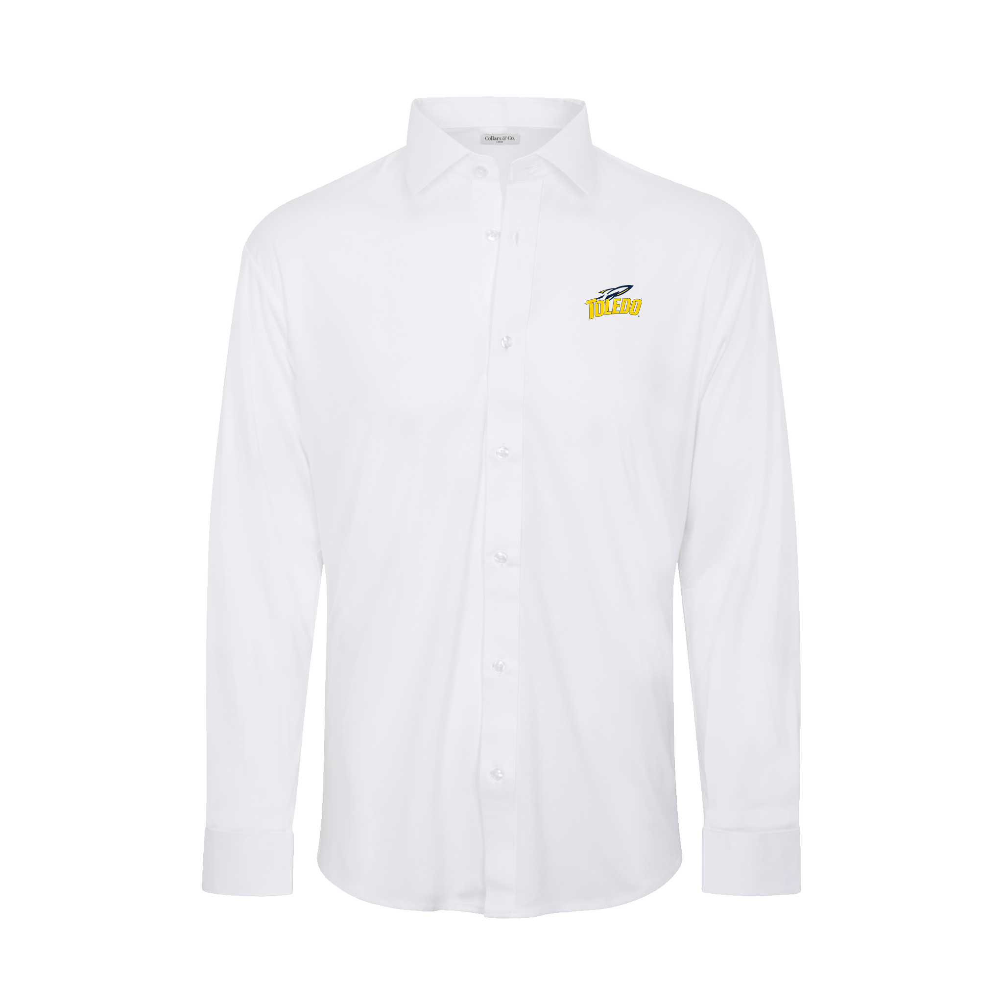Toledo Quattro Flex Dress Shirt with Semi-Spread Collar White