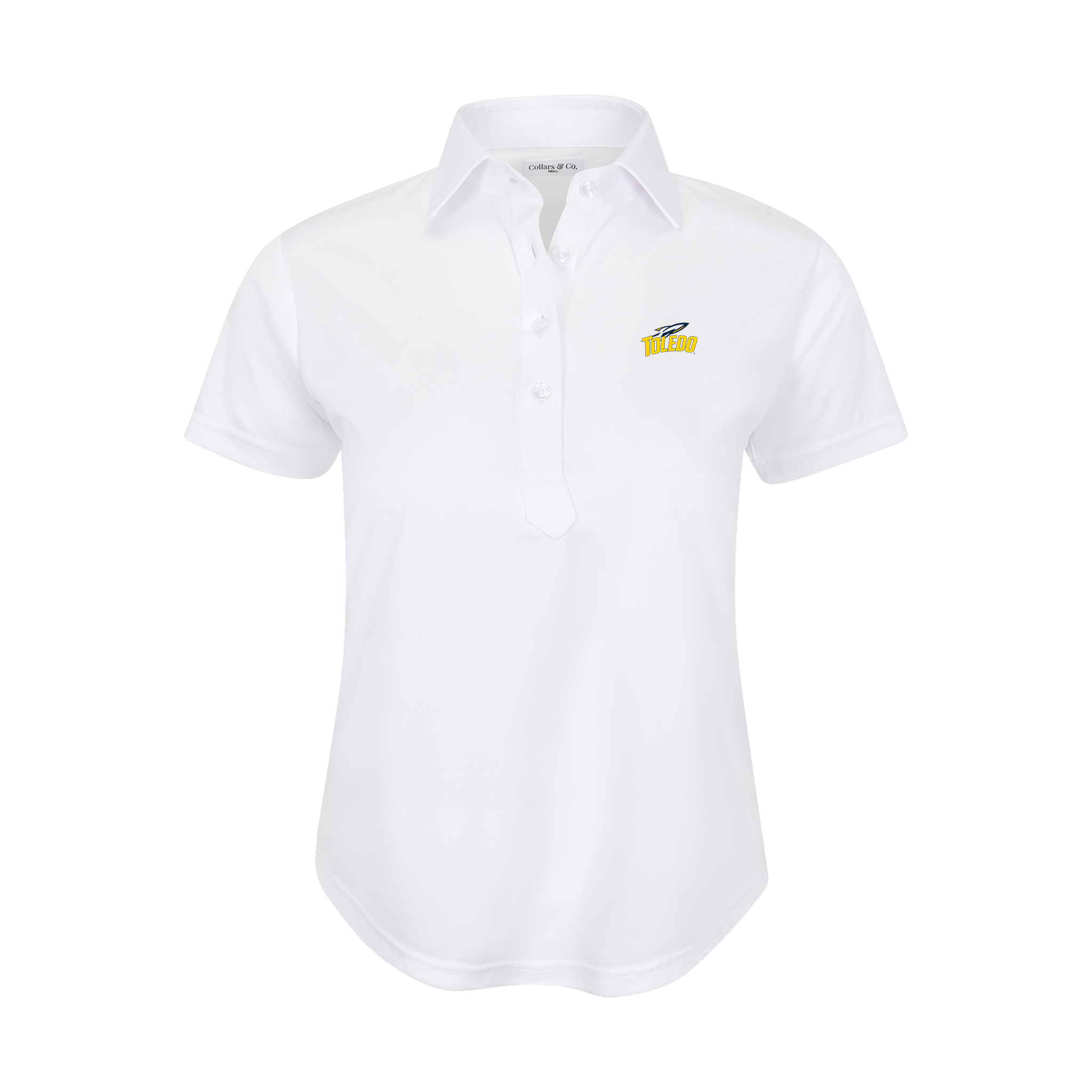 Toledo Women's Cap Sleeve Semi Spread Polo White